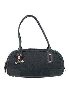 Gucci Princy GG Canvas Mini Boston Bag Black